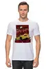 Заказать мужскую футболку в Москве. Футболка классическая Гонки по горному серпантину  от Mishka Draws - готовые дизайны и нанесение принтов.