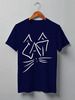Заказать мужскую футболку в Москве. Футболка классическая Cat Lines от oneredfoxstore@gmail.com - готовые дизайны и нанесение принтов.