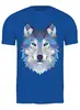 Заказать мужскую футболку в Москве. Футболка классическая Полигональный волк от oldman - готовые дизайны и нанесение принтов.