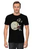 Заказать мужскую футболку в Москве. Футболка классическая сова на черном от sleeping_ocean - готовые дизайны и нанесение принтов.