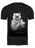 Заказать мужскую футболку в Москве. Футболка классическая wise bear от stepan gilev - готовые дизайны и нанесение принтов.