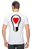 Заказать мужскую футболку в Москве. Футболка классическая LAMP ON BACK! SWITCH ON YOUR LOVE! от HANS ZOGS - готовые дизайны и нанесение принтов.