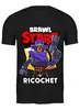 Заказать мужскую футболку в Москве. Футболка классическая BRAWL STARS RICOCHET от geekbox - готовые дизайны и нанесение принтов.