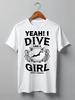 Заказать мужскую футболку в Москве. Футболка классическая Dive like a Girl от enjoydiving - готовые дизайны и нанесение принтов.