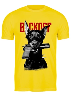 Заказать мужскую футболку в Москве. Футболка классическая Злой пес  от Print design  - готовые дизайны и нанесение принтов.