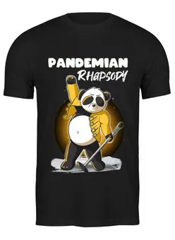 Заказать мужскую футболку в Москве. Футболка классическая Панда зажигает от T-shirt print  - готовые дизайны и нанесение принтов.