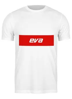 Заказать мужскую футболку в Москве. Футболка классическая Имя Eva от THE_NISE  - готовые дизайны и нанесение принтов.