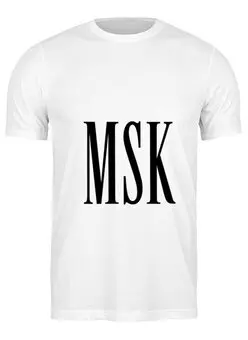 Заказать мужскую футболку в Москве. Футболка классическая города из трех букв - MSK от easternblockparty - готовые дизайны и нанесение принтов.