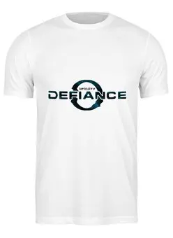 Заказать мужскую футболку в Москве. Футболка классическая Defiance от THE_NISE  - готовые дизайны и нанесение принтов.