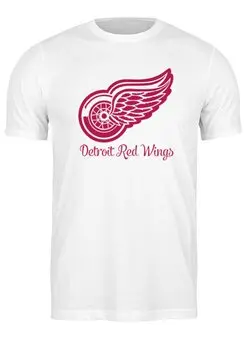 Заказать мужскую футболку в Москве. Футболка классическая Detroit Red Wings от Сергей Дульнев - готовые дизайны и нанесение принтов.