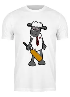 Заказать мужскую футболку в Москве. Футболка классическая Модная овечка от ПРИНТЫ ПЕЧАТЬ  - готовые дизайны и нанесение принтов.