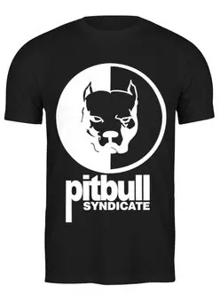 Заказать мужскую футболку в Москве. Футболка классическая Pitbull syndicate  от sergo_1998 - готовые дизайны и нанесение принтов.