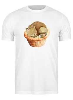 Заказать мужскую футболку в Москве. Футболка классическая Cakecat от oneredfoxstore@gmail.com - готовые дизайны и нанесение принтов.