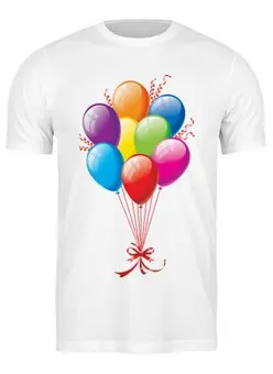 Заказать мужскую футболку в Москве. Футболка классическая Воздушные Шарики от Виктор Гришин - готовые дизайны и нанесение принтов.