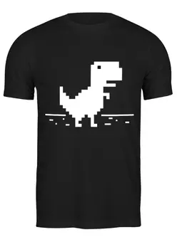 Заказать мужскую футболку в Москве. Футболка классическая Chrome t-rex от cherdantcev - готовые дизайны и нанесение принтов.