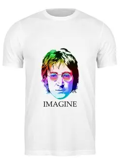Заказать мужскую футболку в Москве. Футболка классическая "John Lennon" от Fedor - готовые дизайны и нанесение принтов.