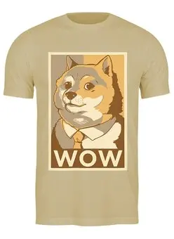 Заказать мужскую футболку в Москве. Футболка классическая Doge  от Jimmy Flash - готовые дизайны и нанесение принтов.