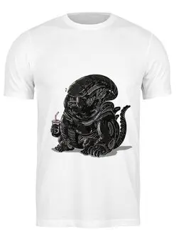 Заказать мужскую футболку в Москве. Футболка классическая Fat Alien от priceless - готовые дизайны и нанесение принтов.