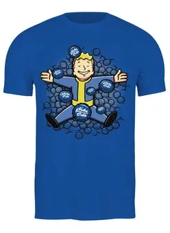 Заказать мужскую футболку в Москве. Футболка классическая Vault Boy от printik - готовые дизайны и нанесение принтов.