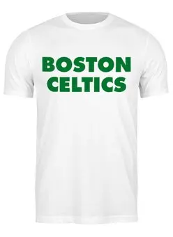 Заказать мужскую футболку в Москве. Футболка классическая Boston Celtics белая от oldmasta@gmail.com - готовые дизайны и нанесение принтов.