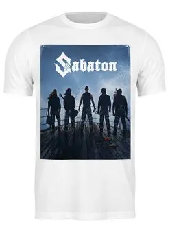 Заказать мужскую футболку в Москве. Футболка классическая Sabaton от THE_NISE  - готовые дизайны и нанесение принтов.