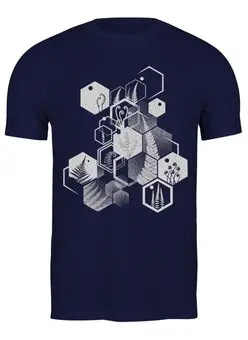 Заказать мужскую футболку в Москве. Футболка классическая Hexagon Ferns от oneredfoxstore@gmail.com - готовые дизайны и нанесение принтов.