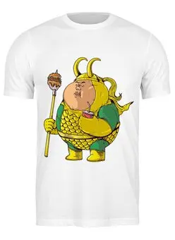 Заказать мужскую футболку в Москве. Футболка классическая Fat Aquaman от priceless - готовые дизайны и нанесение принтов.