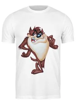Заказать мужскую футболку в Москве. Футболка классическая Тасманский дьявол от niggalay - готовые дизайны и нанесение принтов.