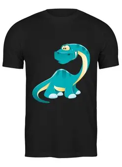 Заказать мужскую футболку в Москве. Футболка классическая Динозавр от trugift - готовые дизайны и нанесение принтов.