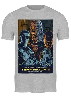 Заказать мужскую футболку в Москве. Футболка классическая Terminator от KinoArt - готовые дизайны и нанесение принтов.