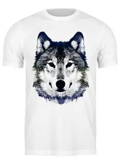Заказать мужскую футболку в Москве. Футболка классическая Серый Волк от printik - готовые дизайны и нанесение принтов.
