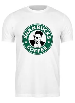 Заказать мужскую футболку в Москве. Футболка классическая Shanbucks Coffee от prettydisaster - готовые дизайны и нанесение принтов.