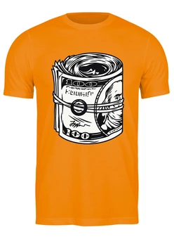 Заказать мужскую футболку в Москве. Футболка классическая Доллары от skynatural - готовые дизайны и нанесение принтов.