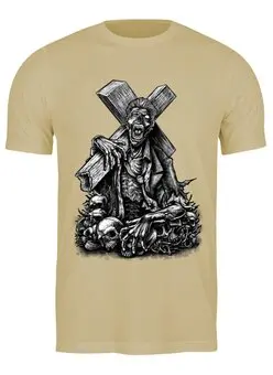 Заказать мужскую футболку в Москве. Футболка классическая Horror  от T-shirt print  - готовые дизайны и нанесение принтов.
