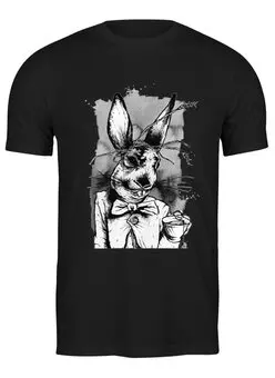 Заказать мужскую футболку в Москве. Футболка классическая Кролик от ПРИНТЫ ПЕЧАТЬ  - готовые дизайны и нанесение принтов.