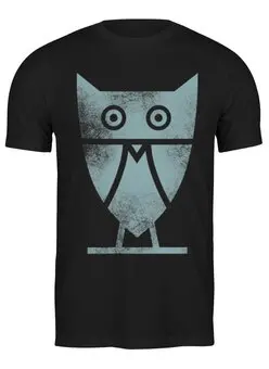 Заказать мужскую футболку в Москве. Футболка классическая Owl Here от oneredfoxstore@gmail.com - готовые дизайны и нанесение принтов.