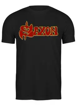 Заказать мужскую футболку в Москве. Футболка классическая Saxon Band от Leichenwagen - готовые дизайны и нанесение принтов.
