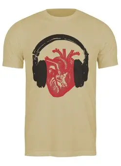 Заказать мужскую футболку в Москве. Футболка классическая Love Music от geekbox - готовые дизайны и нанесение принтов.