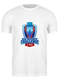 Заказать мужскую футболку в Москве. Футболка классическая Ice Bucket Challenge от Антон Величко - готовые дизайны и нанесение принтов.