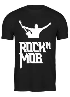 Заказать мужскую футболку в Москве. Футболка классическая Rocknmob - фотограф от accs@rocknmob.com - готовые дизайны и нанесение принтов.