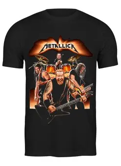 Заказать мужскую футболку в Москве. Футболка классическая Metallica - fan-art от Денис - готовые дизайны и нанесение принтов.