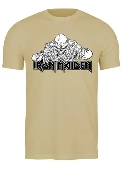 Заказать мужскую футболку в Москве. Футболка классическая Iron Maiden Band от Leichenwagen - готовые дизайны и нанесение принтов.