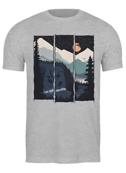 Заказать мужскую футболку в Москве. Футболка классическая Waterfall от oneredfoxstore@gmail.com - готовые дизайны и нанесение принтов.
