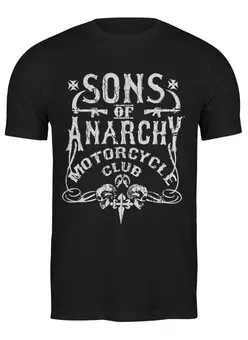 Заказать мужскую футболку в Москве. Футболка классическая Sons of Anarchy от scrat29@yandex.ru - готовые дизайны и нанесение принтов.