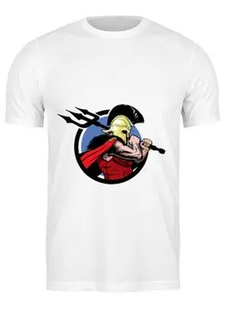 Заказать мужскую футболку в Москве. Футболка классическая Спартанец от YellowCloverShop - готовые дизайны и нанесение принтов.