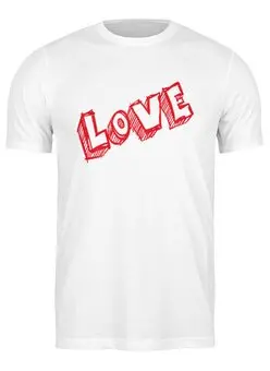 Заказать мужскую футболку в Москве. Футболка классическая Love от Антон Марков - готовые дизайны и нанесение принтов.