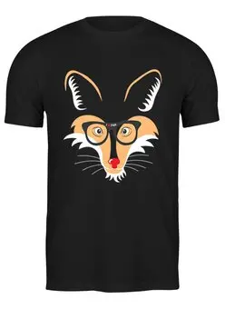 Заказать мужскую футболку в Москве. Футболка классическая Лис (Fox) от nadegda - готовые дизайны и нанесение принтов.