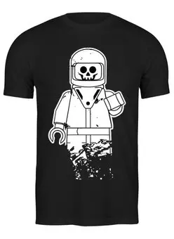 Заказать мужскую футболку в Москве. Футболка классическая Лего Космонавт от trugift - готовые дизайны и нанесение принтов.