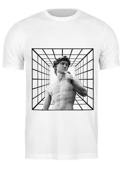 Заказать мужскую футболку в Москве. Футболка классическая Давид от print.io  - готовые дизайны и нанесение принтов.