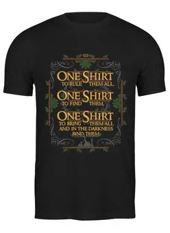 Заказать мужскую футболку в Москве. Футболка классическая Black t-shirt  от Print design  - готовые дизайны и нанесение принтов.